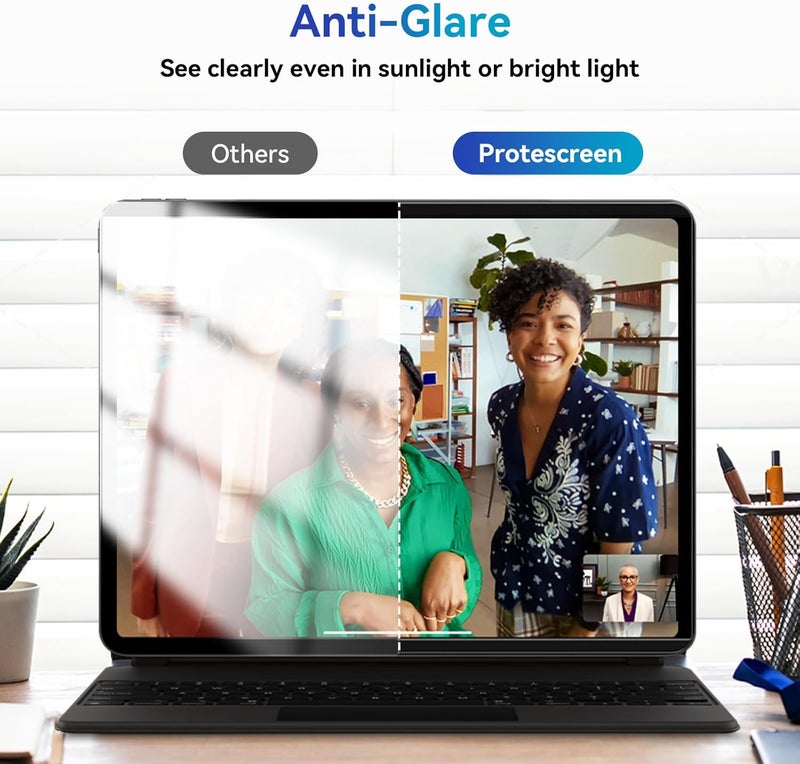 Protescreen Magnetic Privacy Screen Protector Compatible with iPad Air 5th 4th 10.9" & iPad Pro 11(2018-2022), Removable Anti Glare Blue Light Bubble-Free Black Security Protector Private Filter - Image 4